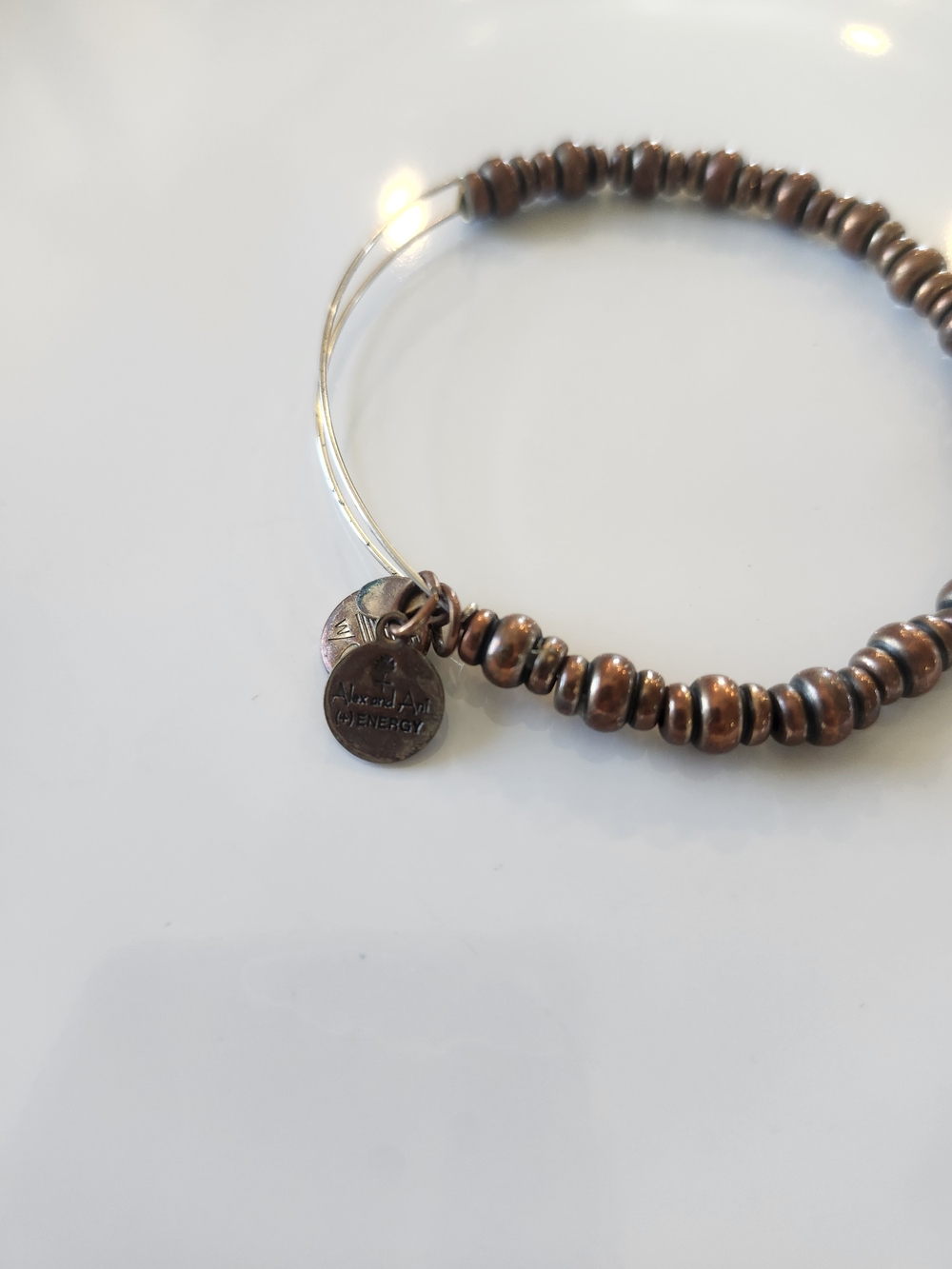 Alex and Ani Copper Bead Bangle Bracelet - Copper Brown